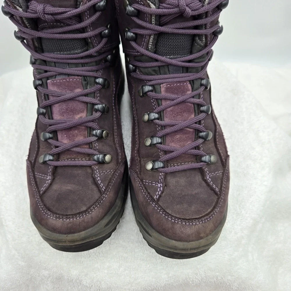 Lowa Women's Size 6 Renegade GTX Mid Gore-Tex Vibram Hiking Boot Purple Outdoor